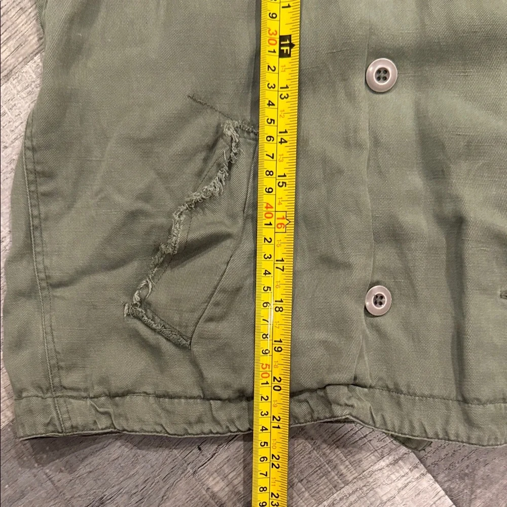 Rails Barclay Linen Blend Button Front Utility Jacket Medium - Picture 13 of 13